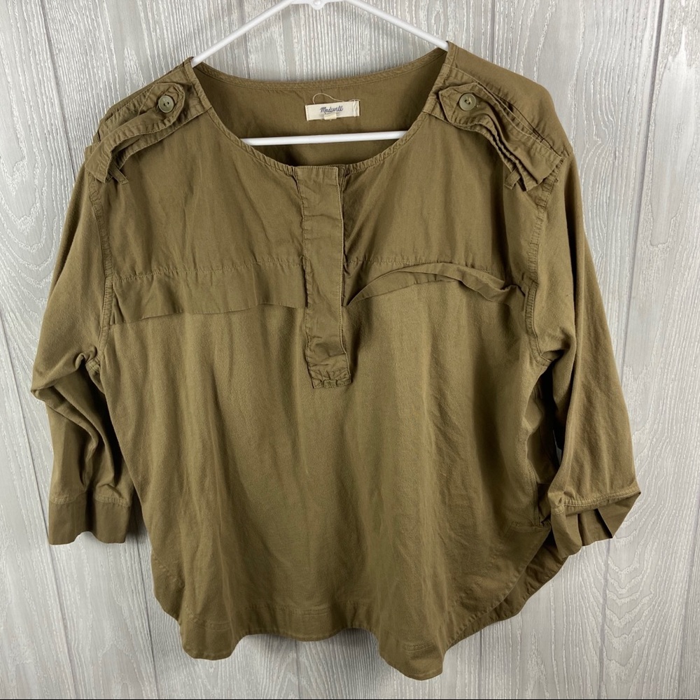 3/$20 Madewell Army Green Blouse Size Large